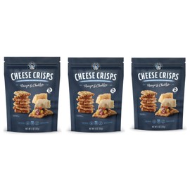 John Wm. Macys All Natural Asiago & Cheddar Cheese Crisps 11 oz (Pack of 3)