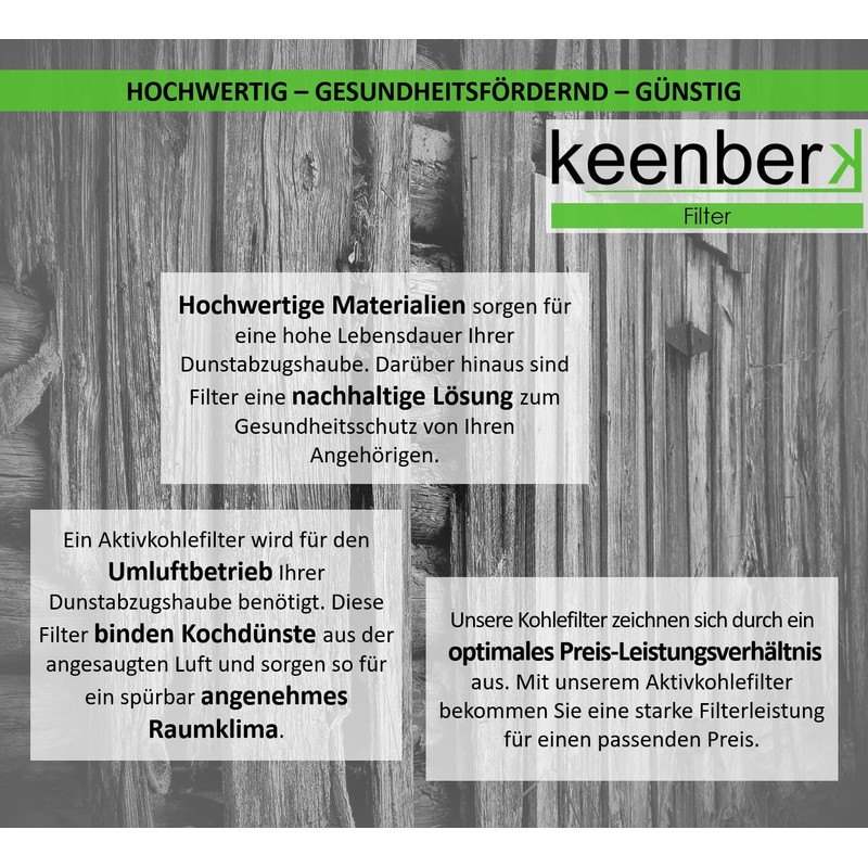 Keenberk Activated carbon filter suitable replacement for Oranier AFP220 -
