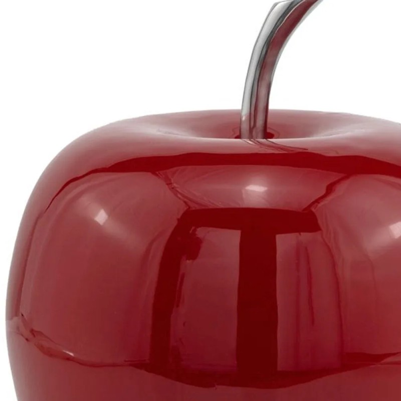 Homeroots 11" Red Aluminum Decorative Apple Tabletop Sculpture