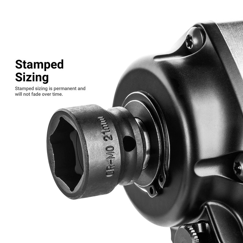 Capri Tools 3/4 in. Stubby Impact Socket, 3/8 in. Drive,