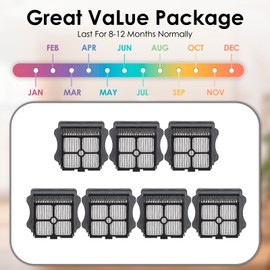 (7 Pack) Floor One S3 Replacement HEPA Filters Compatible with Tineco iFloor 3/ Floor One S3/ Floor One S5/ Floor One S5 Pro 2, Cordless Wet Dry Vacuum Cleaner, Replacement Kit, Accessories Kit