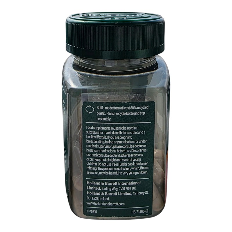 H&B Gentle Iron 20mg 90 Capsules, Iron Bisglycinate + Vitamin
