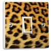 Pack of 2 Leopard Print Single light Switch stickers -