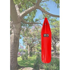 SHIHAN POWER SPORTS Boxing Bag Cover (RED) Waterproof 5-6ft & 24inch Diameter Large Bag punch bag Outdoor Protection for your boxing Bag, Ideal for freestanding boxing bags