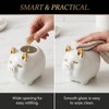 Seyont Toothpick Holder Dispenser - Golden Pig Tooth Pick Box,