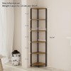 FviMzailon 6-Tier Corner Shelf with LED Lights - 65" Tall
