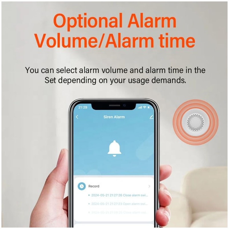 UanTii Tuya Smart Siren Alarm 100dB Loud Speaker WiFi Siren