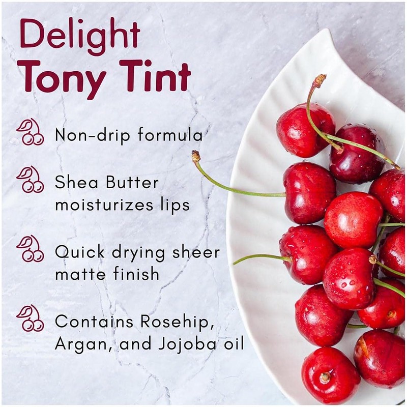 Tonymoly Tony Tint - Tinte labial, Rosado cereza, Rosa (Cherry