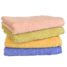 ORI365 Speed Dry Towels, Face Towels, Set of 4, Assorted Colors, Easy to Dry, Imabari Towel, Brand Certified, Quick Drying, Soft, Absorbent, Made in Japan, Room Drying, Fluffy, Vacuum Compression Pack