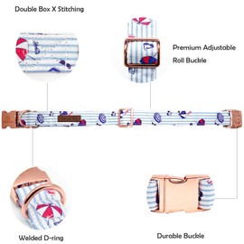 Lionheart glory Dog Collar, Summer Dog Collar Stripe Boy Dog Collar Cute Collar for Large Dogs Cat Pet Gift