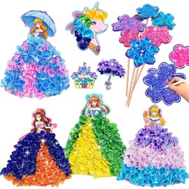 Poke-in Art,Princesas Mágicas, Kit de Arte para Niños, Kits de Manualidades de Madera, Actividad Creativa, Regalos para Niñas y Niños de 4-12 Años