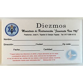 Customize Your Tithe and OFFERING ENVELOPES/PERSONALIZACION DE SOBRES para DIEZMO Y OFRENDA