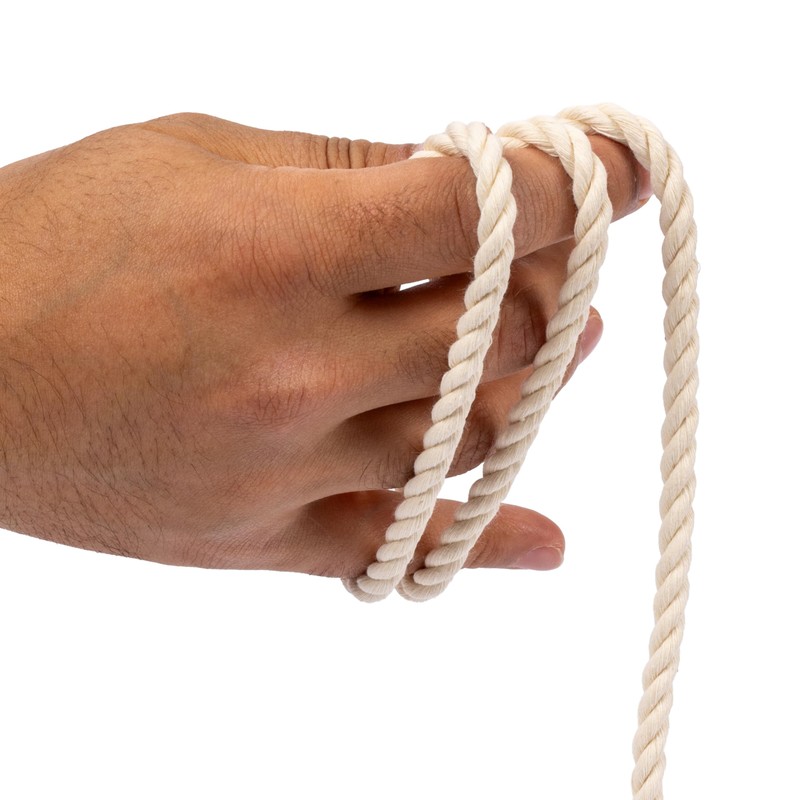 Shelver Natural Soft Cotton Rope, 8mm Thick Rope for Crafts