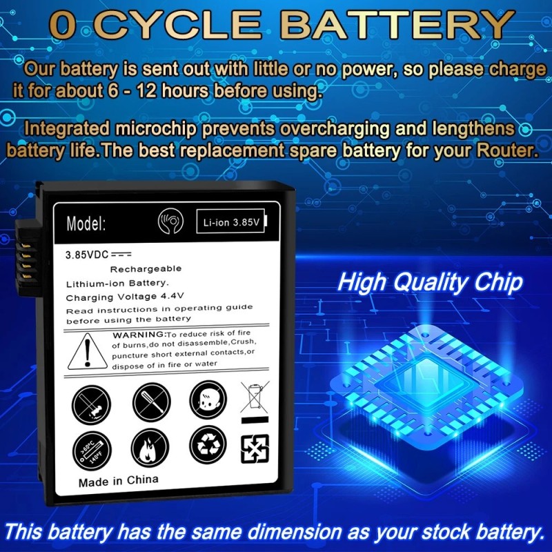 For Netgear 5060mAh High Grade Replaceable Battery for Netgear Nighthawk