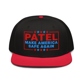 President Trump MAGA 2025 Embroidered Snapback Hat, Kash Patel FBI Director Support