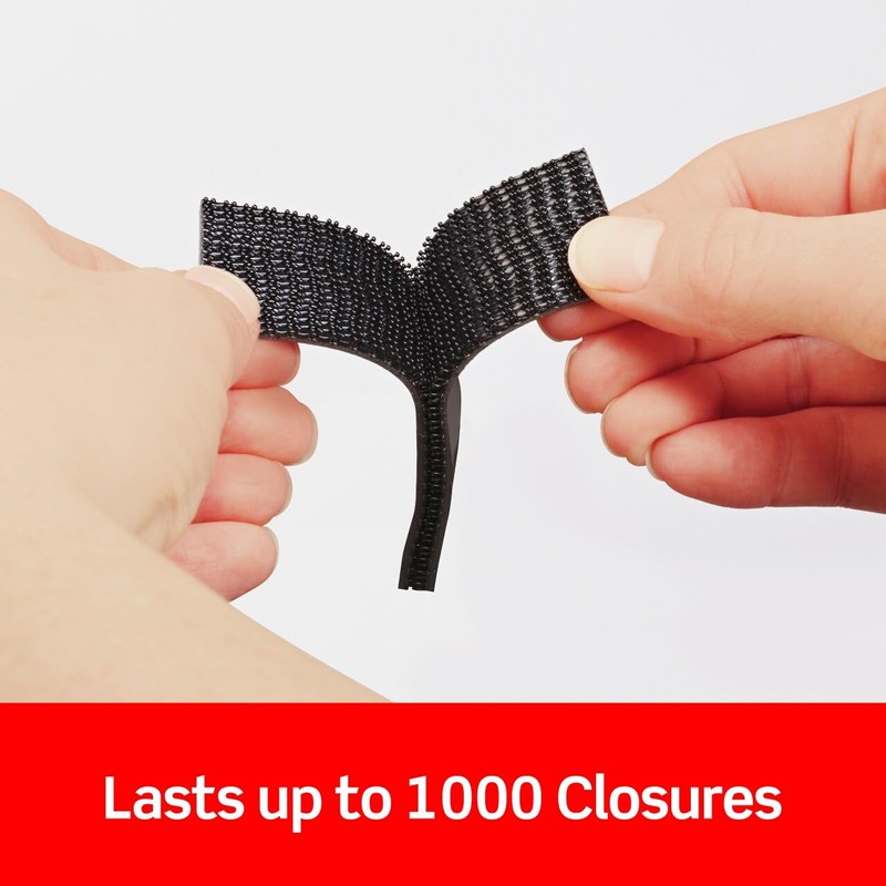 Scotch Extreme Interlocking Fasteners, 4 Strips, 1" x 3", Delivers