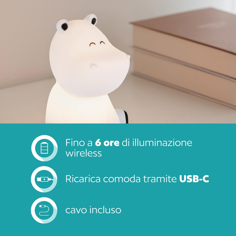 Eglo Lampada da notte a LED Castellino, luce notturna comodino