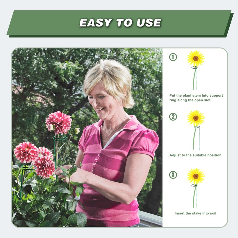 Joyhalo 12 Pack Plant Support Stakes 24 Inch, Plant Stakes,