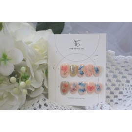 Handmade nail tip - fluffy sketch  - short square / 수제네일팁 - 몽글몽글 스케치  - 숏 스퀘어