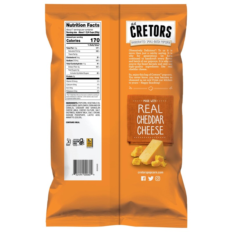 G.H. CRETORS Popcorn Just the Cheese 184g