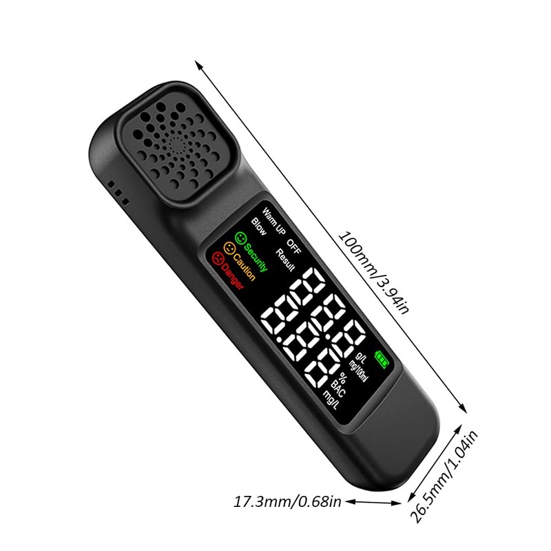 Handheld High-Precise Alcohols Detector Non-Contacting Breath Blow Tester 10s Quick