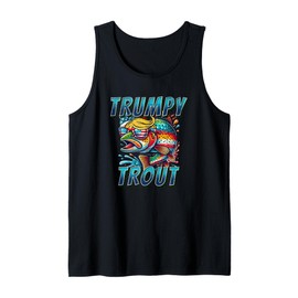 Trumpy Trout Funny Conservative Political Design Tank Top