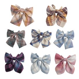 MEIANJU uniform ties for girls Ladies Adjustable Pre- tied Bowtie 8PCS Bow Ties for Women ties for uniform