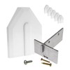 5 x White Side-Fix Conservatory Roof End Cap Kit Stop