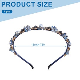 AEIOPRS 1 x Crystal Headband Shiny Rhinestone Hair Band for Party Prom Hair Accessories for Women and Girls Blue