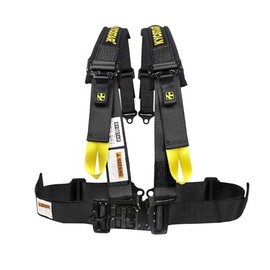 Wuidail 4 Point Harness Seat Belt with 2 Inch Padding Comfortable Shoulder Pad Seat Belt for Go Kart UTV & ATV (Black-1)