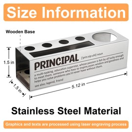 School Principal Gifts, Teacher Appreciation Retirement Congratulations Gifts, Principal Definition Pen Holder for Desk, Pen Holder with Sticky Notes Holder, Office Stationery Organizer, CPA331