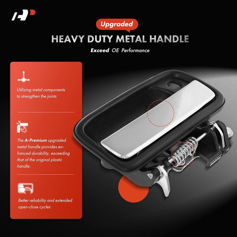 A-Premium Front Right Passenger Side Upgraded Metal Exterior Door Handle