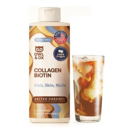 Owl  Ox Crema Para Café Con Colágeno Y Biotina  Collagen Creamer with Biotin, Caramel Sea Salt, 30 Servings                                           