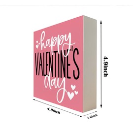 Valentines Wood Signs, Happy Valentine's Day, Wooden Box Sign Desk Decor, Valentines Decorations, Decorations Wooden Table Sign, Valentines Day Sign Decor, Valentines Day Gift for Him Her