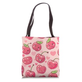 Kawaii Cherries Cute Cherry Design Tote Bag