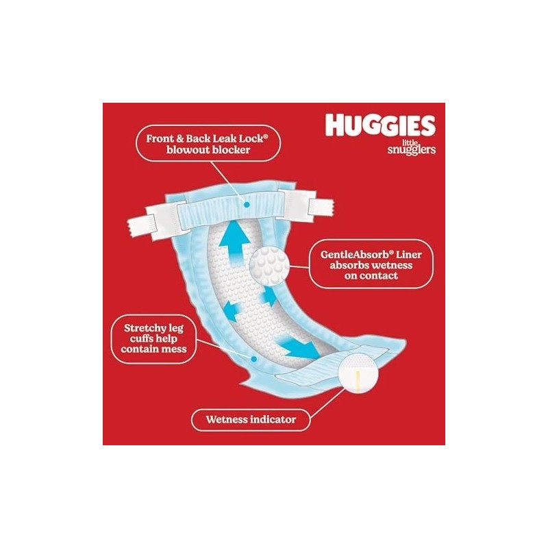 Huggies Little Snugglers Preemie Diapers 31 Count Leak Free Soft