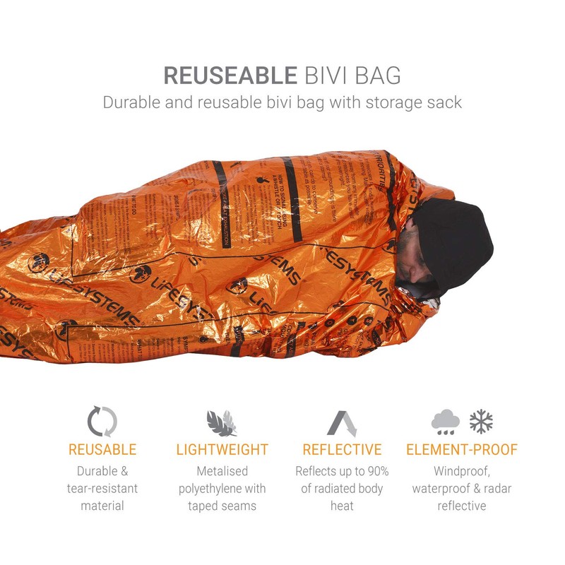Lifesystems Heatshield Emergency Thermal Bag For Hiking, Mountaineering And Outdoor