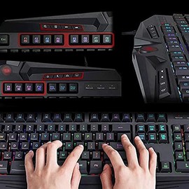 Combo de Juego y Teclado de Juego con Cable retroiluminado, Soporte de Juego de Cable iluminados a Prueba de Agua, Longitud de línea de 1,8 Metros    