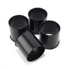 DewFlew 4Pcs 4.25" Push Through Wheel Center Caps Stainless Trailer