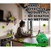 QUALIALL, Green Chenille Microfiber Dusting Mitt, 10.5x8 Inch, Electrostatic, Reusable,