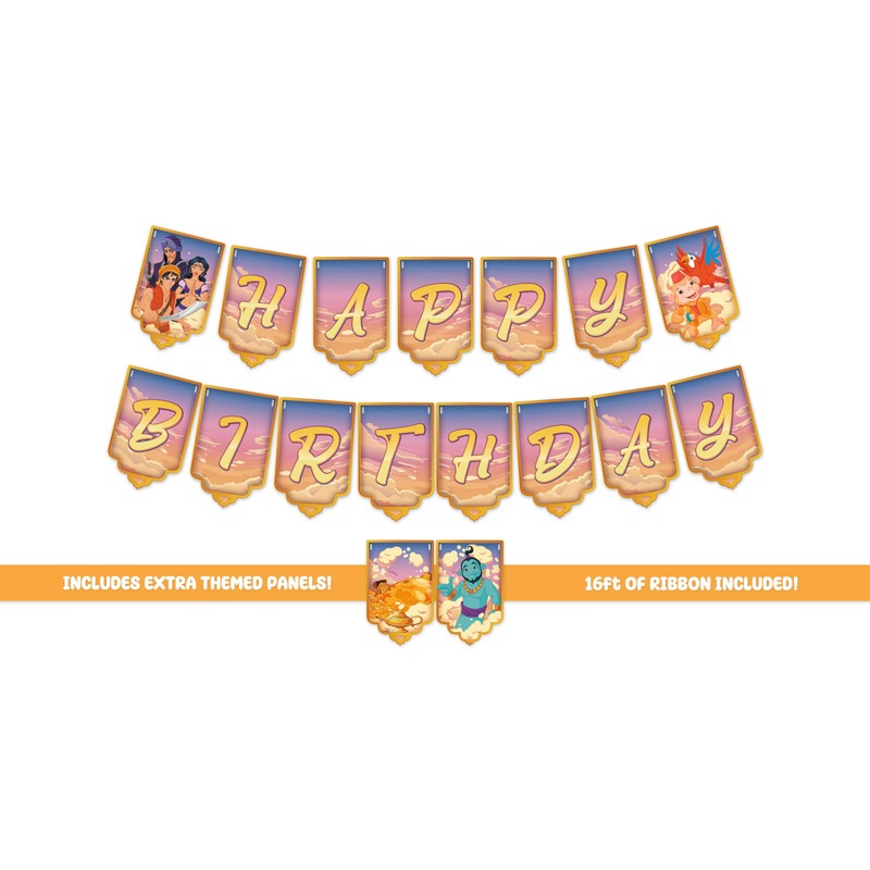 Aladdin Happy Birthday Banner