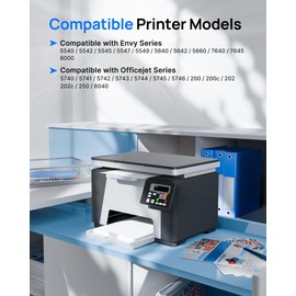 GPC IMAGE 62 XL Printer Cartridges Black Replacement for HP 62 Printer Cartridges 62XL HP62 XL Black Colour for HP 5540 7640 5548 5544 5646 OfficeJet 5740 5742 250 Cartridges (Pack of 2)