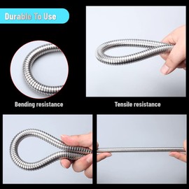 3 Meters Stainless Steel Explosion-proof Shower Hose Long Shower Hose Extension Leakage Proof Shower Hose Replacement Bathroom Accessories
