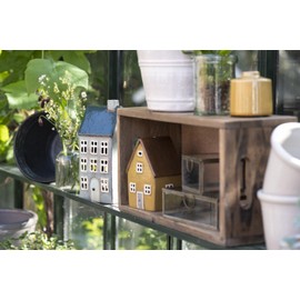 IB Laursen House f/tea light Nyhavn brown roof o/chimney - W: 7 H: 14.5 L: 9.5