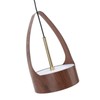 LED Chandelier Pendant Lamp Wood Grain Imitation Iorn Warm Lighting