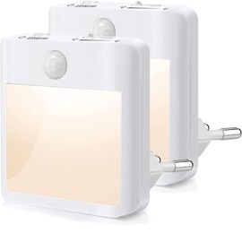 Motion Sensor Night Light (Pack of 2) Night Light for Kids Dimmable (120/60/30) 2700K Warm White for Closet, Hallway, Stairs, Room (Pack of 2)