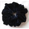 Navy Blue Velvet Scrunchies-Jumbo