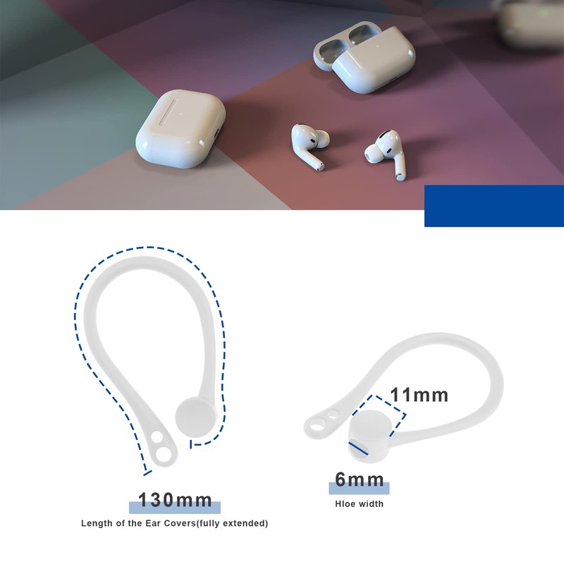 EMSea 2 Pairs Ear Hooks Compatible with AirPods 1 2