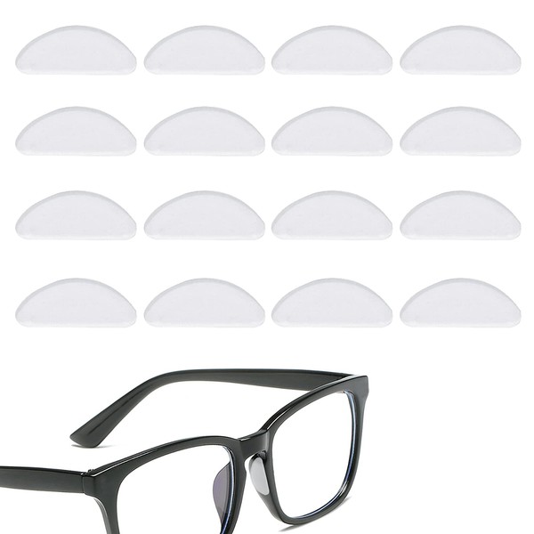 18 Paar selbstklebende Nasenbrillen, Brillen, Nasenbrillen, Silikon, rutschfest, 1 mm (transparent)