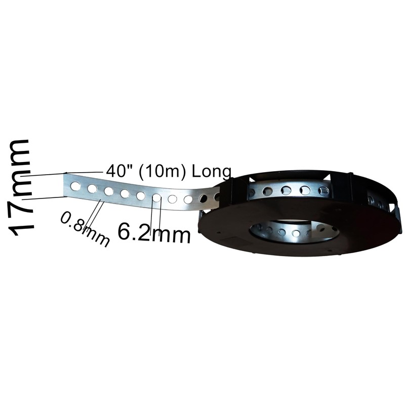 HAFD Perforated Metal Mounting Tape – Galvanised Steel Fixing Strap